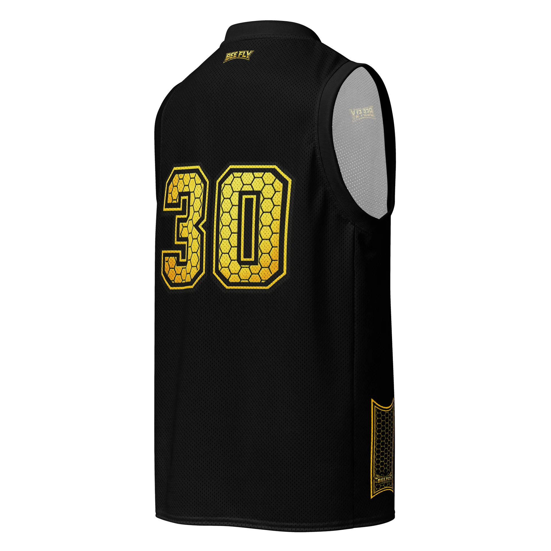 BEE BALLERS™ Bee Fly Black Mesh Basket Ball Jersey product image (2)