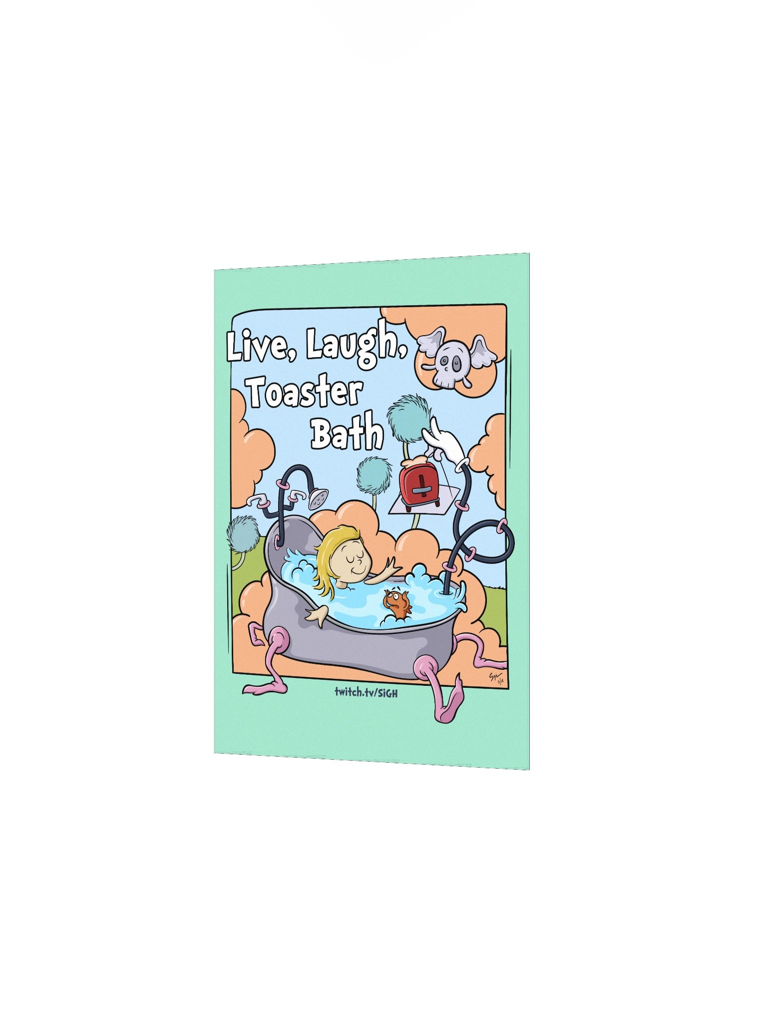 Live Laugh Toaster Bath Poster product image (4)