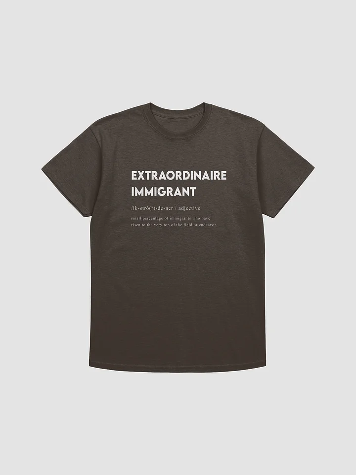 EXTRAORDINAIRE IMMIGRANT TSHIRT DARK CHOCOLATE product image (1)