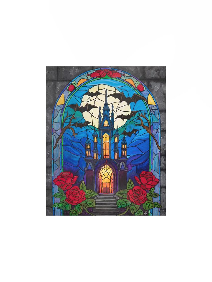 Stained Glass Castle Original Art Print product image (2)