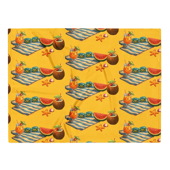 Cat brigade summer Printed Throw Blanket product image (1)
