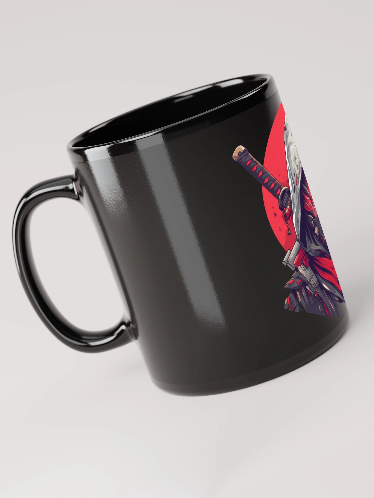 Samurai Ninja Warrior Black Ceramic Mug product image (6)