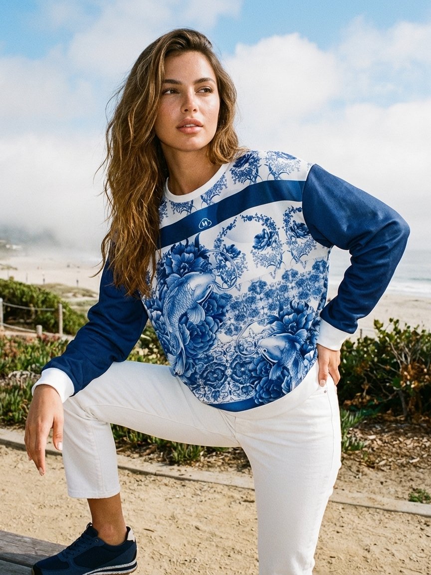 Koi-Porcelain-Recycled Unisex Sweatshirt product image (12)