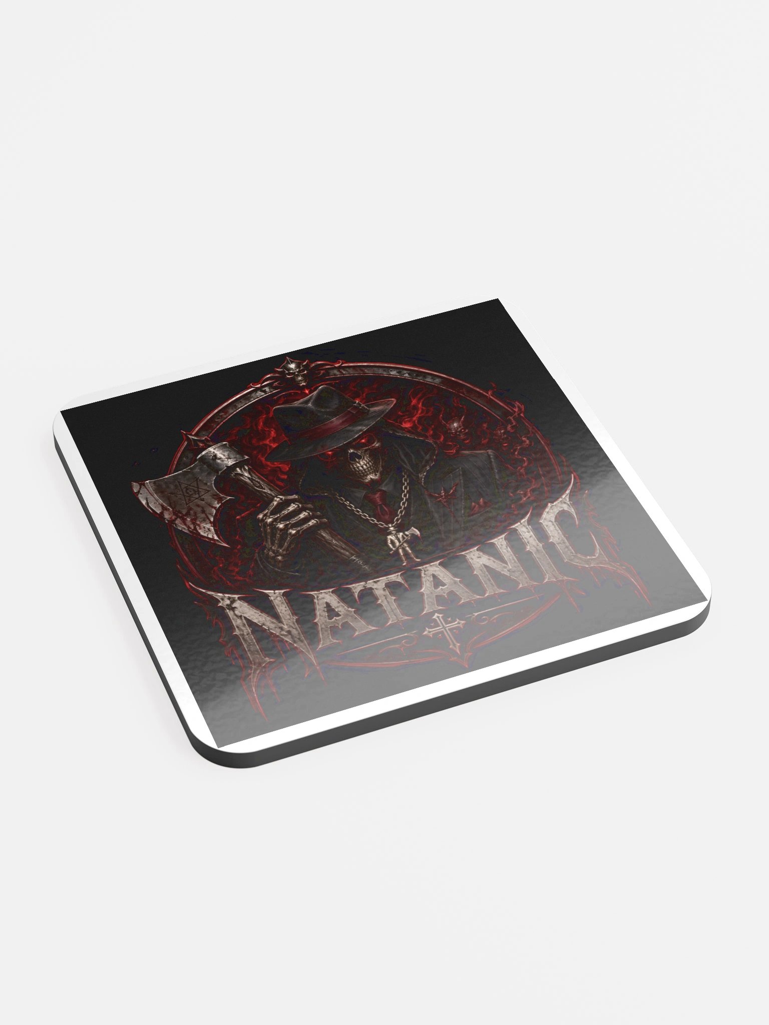 NATANIC: Grim Fedora Glossed Coaster product image (2)