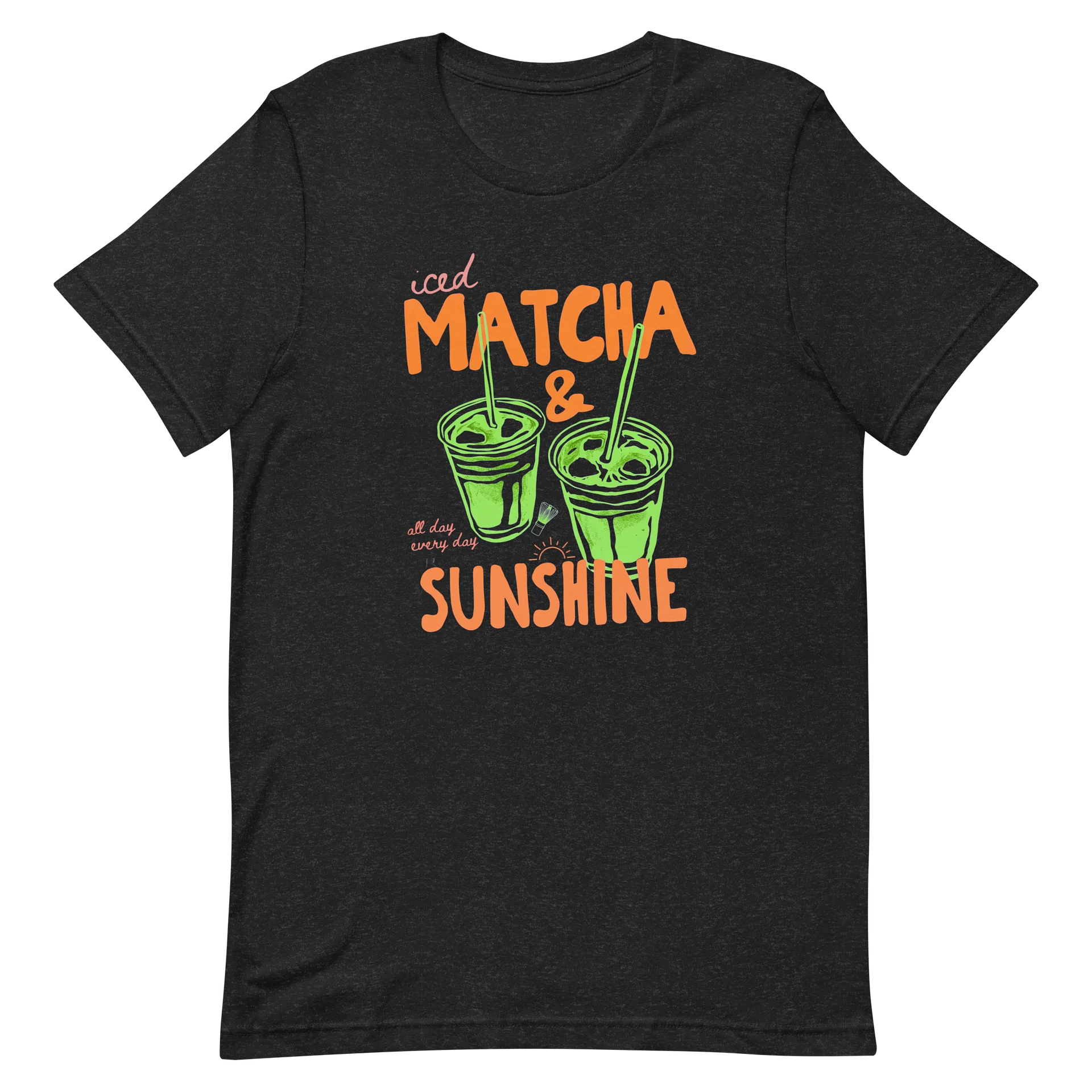 Matcha Aesthetic Shirt | Iced Matcha & Sunshine Graphic Tee | Gift for Matcha Lovers product image (3)