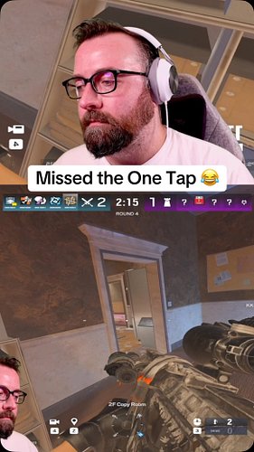 He missed the one tap 😂. #rainbowsixsiege #r6 #siege #reels #r6siege