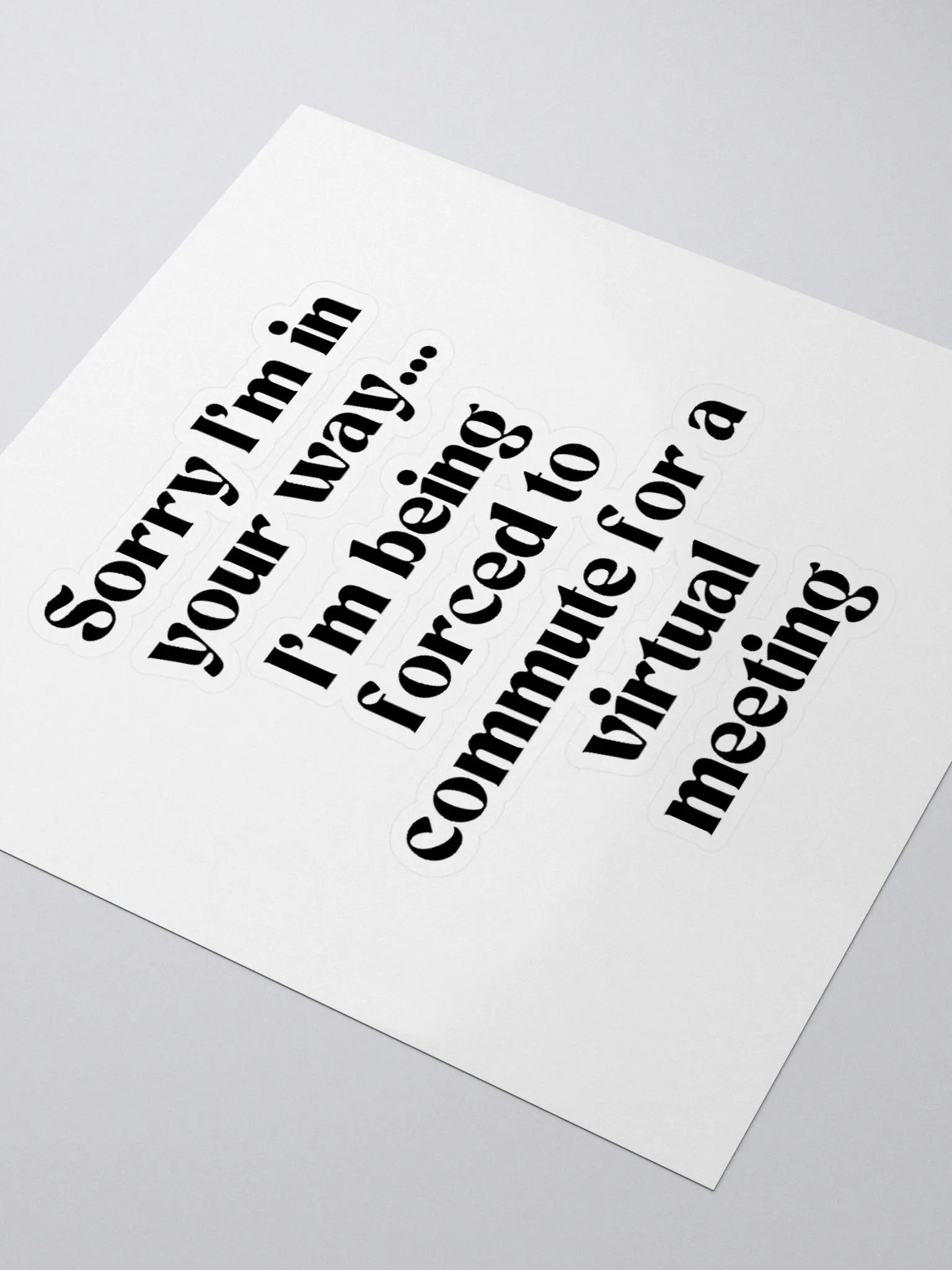 Square Sticker - Sorry I'm Commuting product image (8)