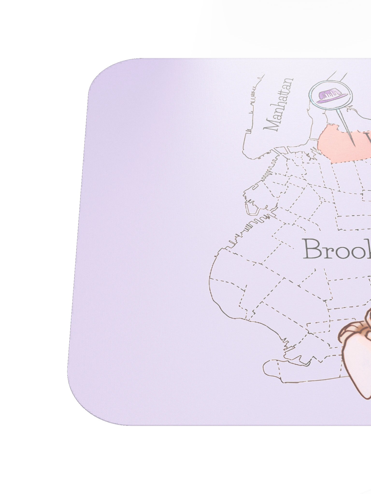 Williamsburg on the map, mouse pad product image (6)