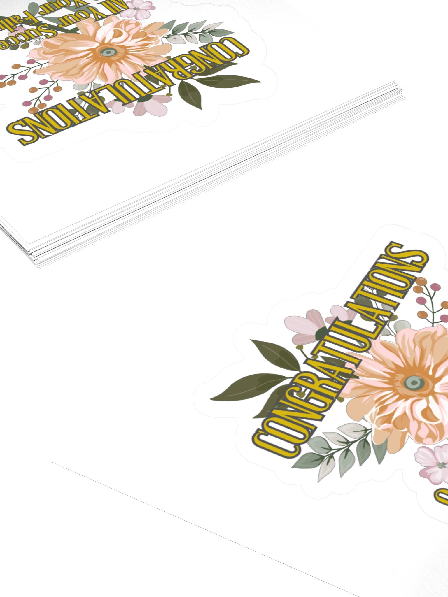 Congratulations On All Your Successes And Your Failures Kisscut Sticker product image (4)