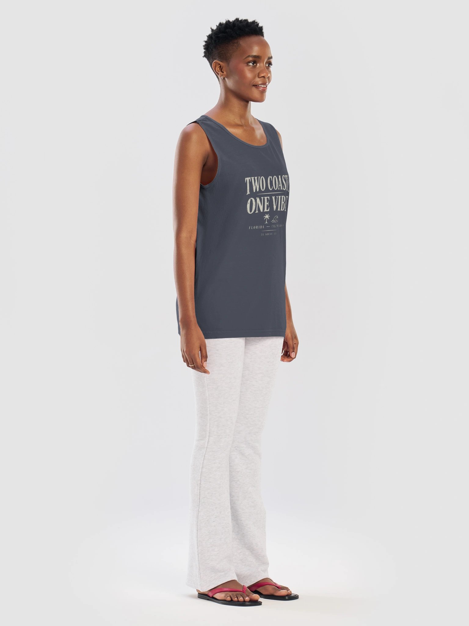 LL Social Co. Two Coasts One Vibe Tank — Florida to California - Ivory product image (9)