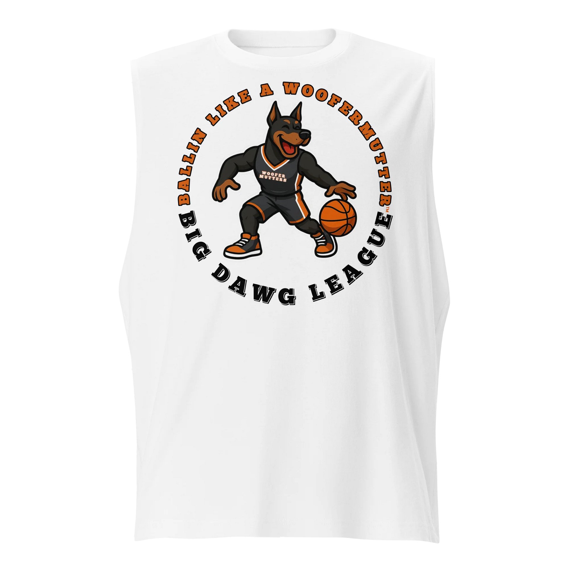 Ballin Like A WooferMutter™ Doberman Relax Fit Muscle Shirt product image (5)