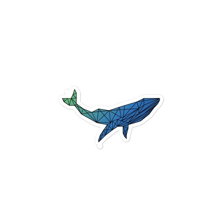 Blue Geometric Whale product image (2)