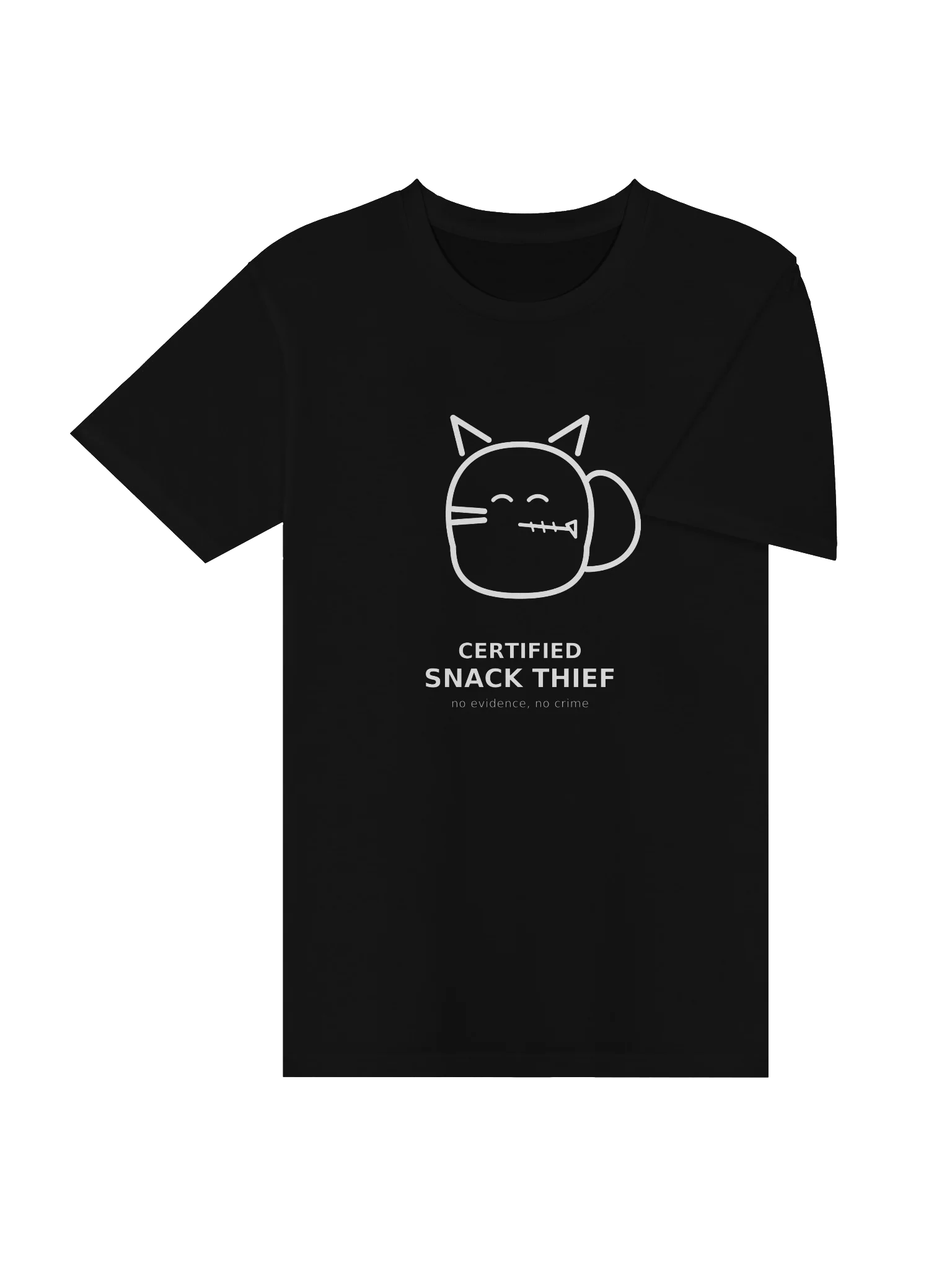 Certified Snack Thief – No Evidence, No Crime – Funny Cat T-Shirt product image (19)