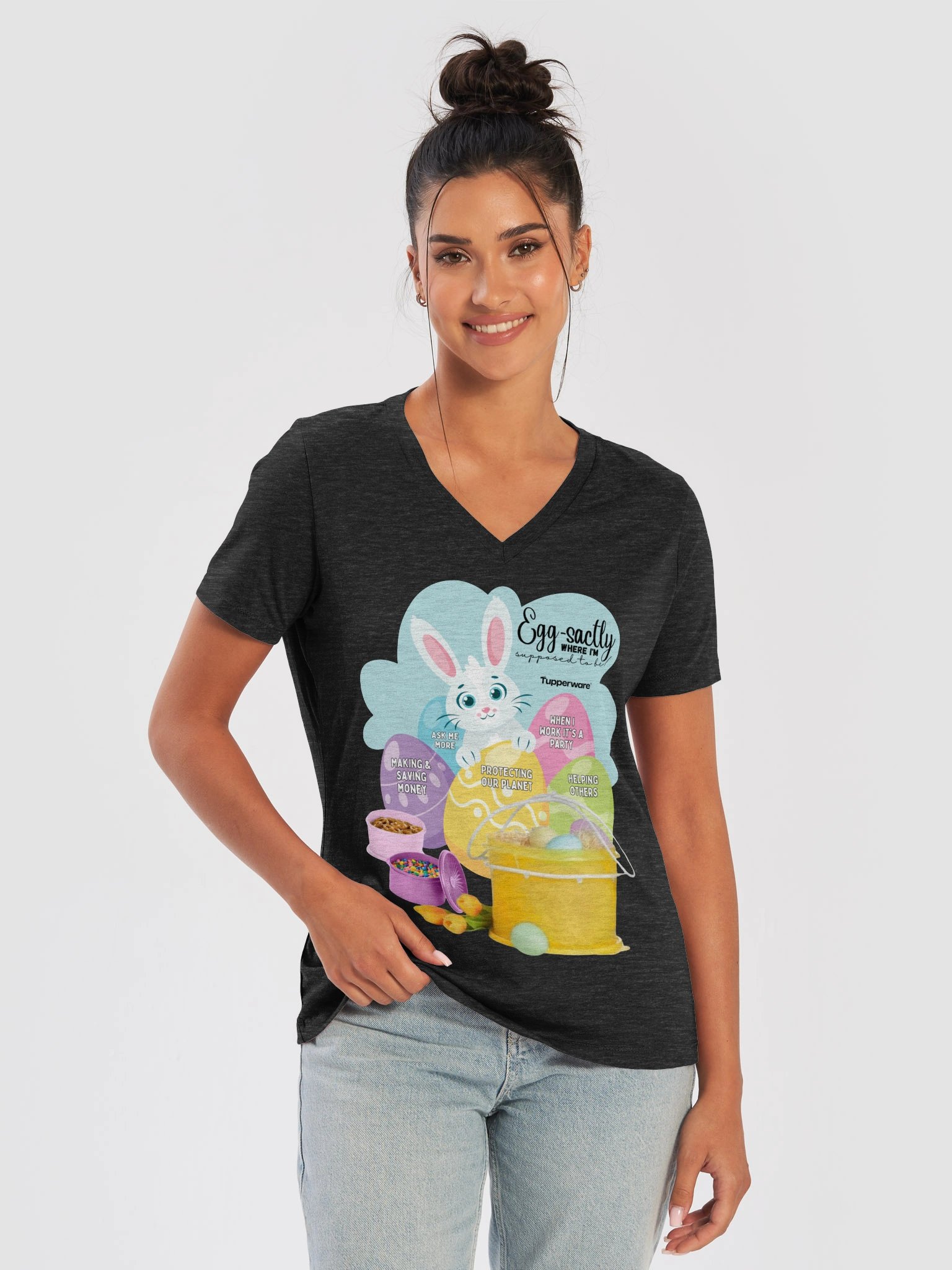 Tupperware Easter V-Neck Tee product image (52)