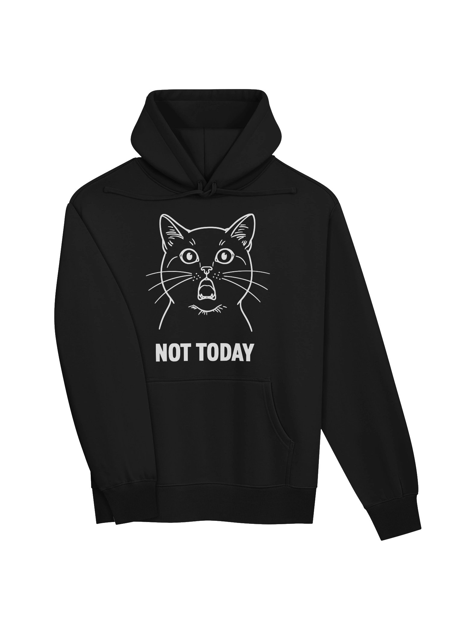 Black Cat Not Today – Funny Cat Hoodie – Dark Edition product image (7)