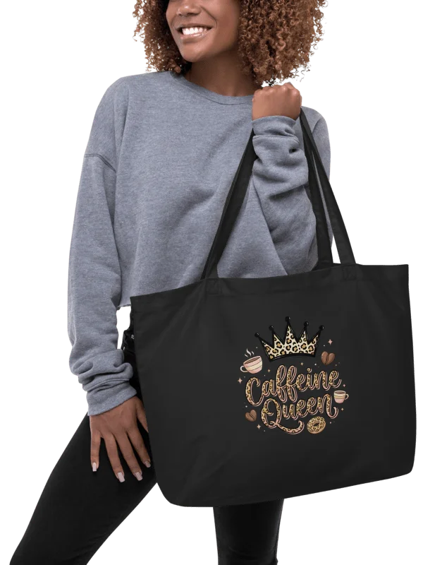 Leopard Print "Caffeine Queen" Tote Bag product image (1)