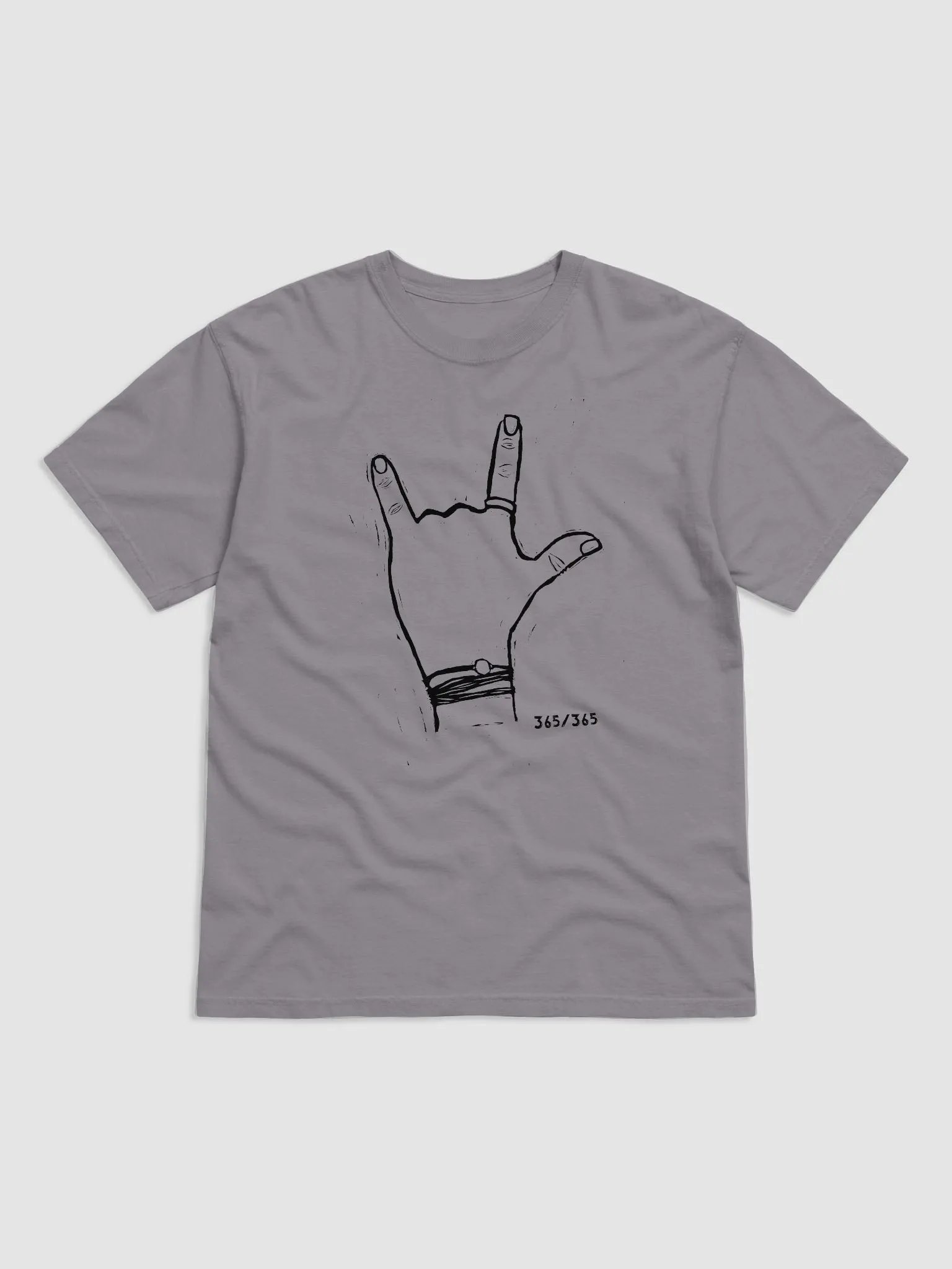 Linocut I Love You Short Sleeve Shirt product image (5)