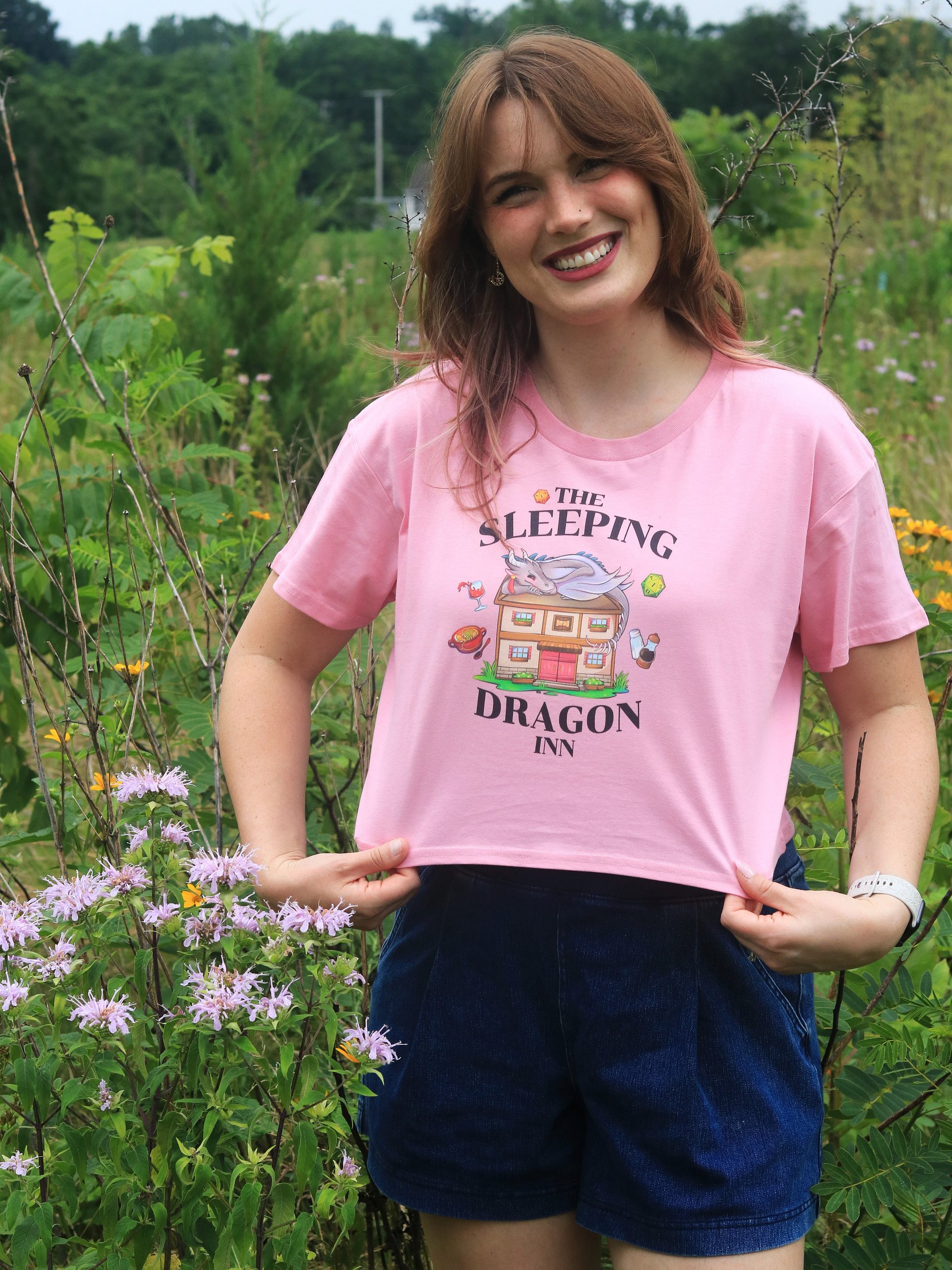 The Sleeping Dragon Inn Crop Tee [Black Font] product image (14)