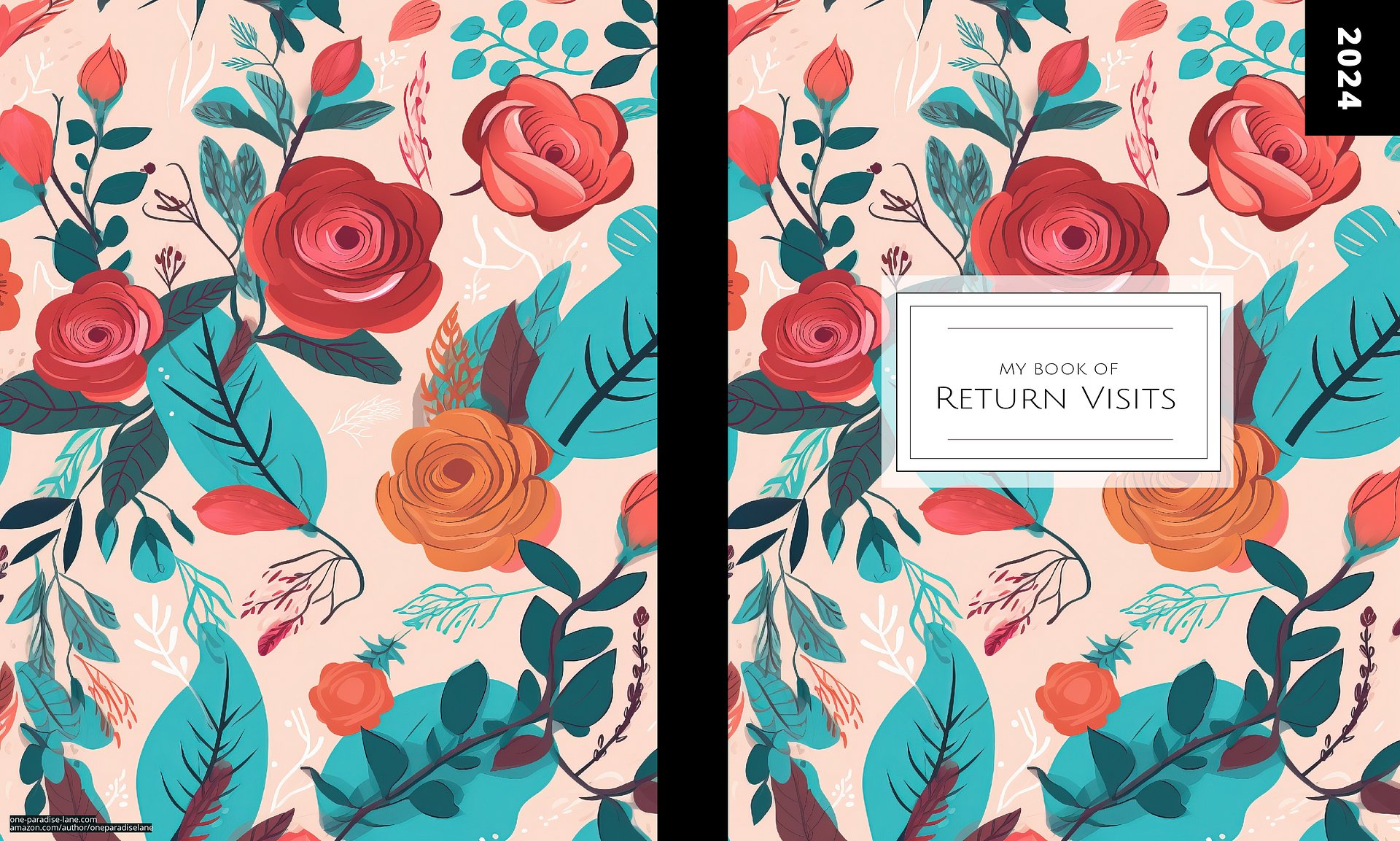 2024 My Book of Return Visits | Boho Floral | Orange Cream product image (1)