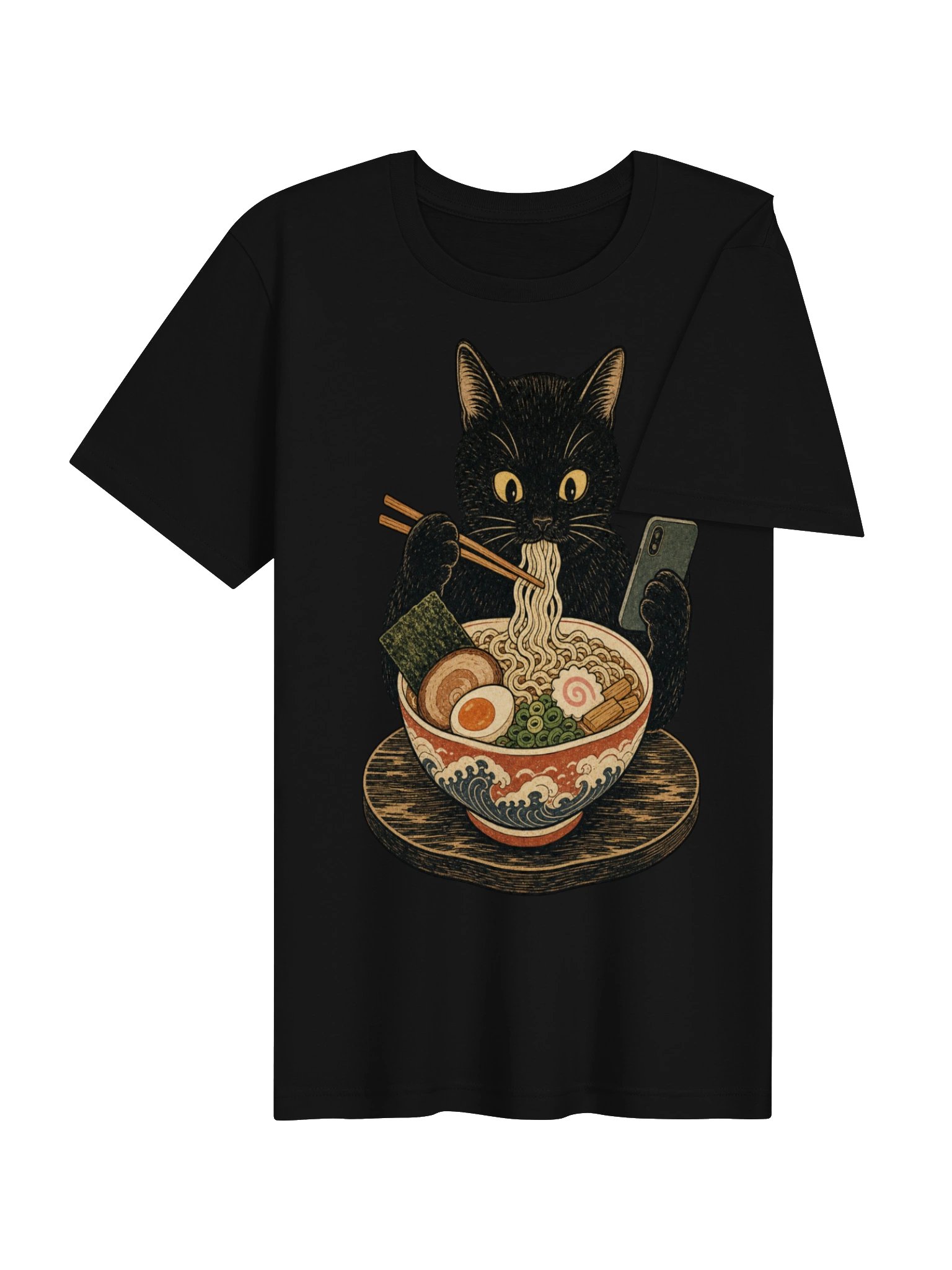 Funny Cat Ramen T-Shirt - Cute Cat Lover Gift product image (24)