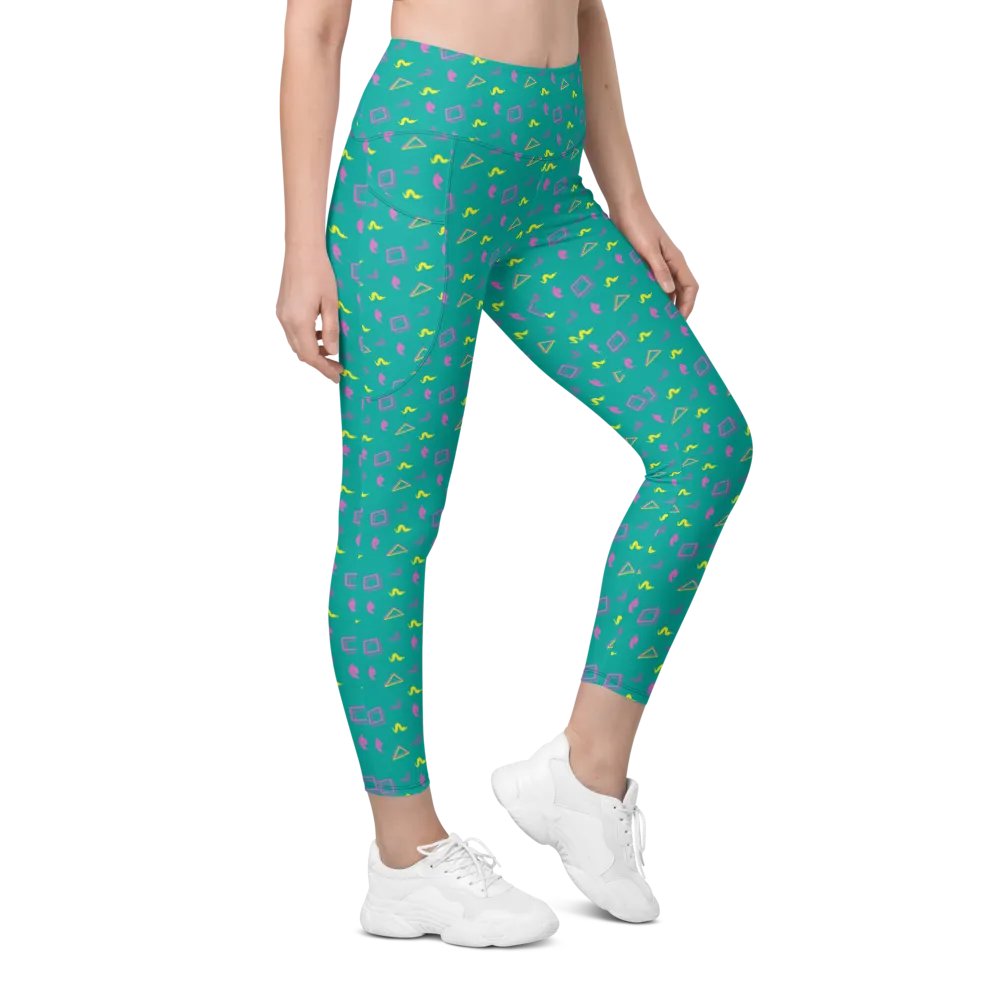 Oh Worm? teal pattern pocket leggings product image (5)