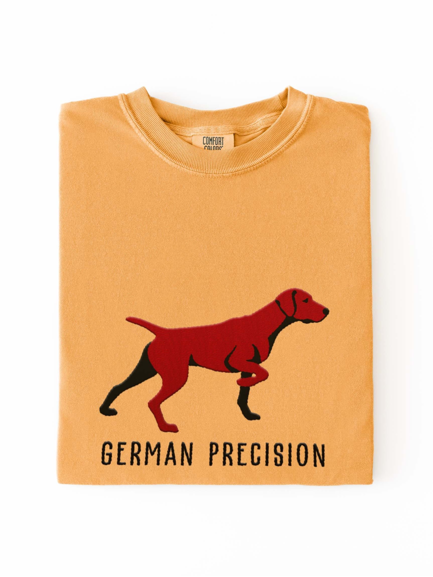 German Precision T-Shirt(Embroidered) of a German Shorthaired Pointer(Liver) product image (1)