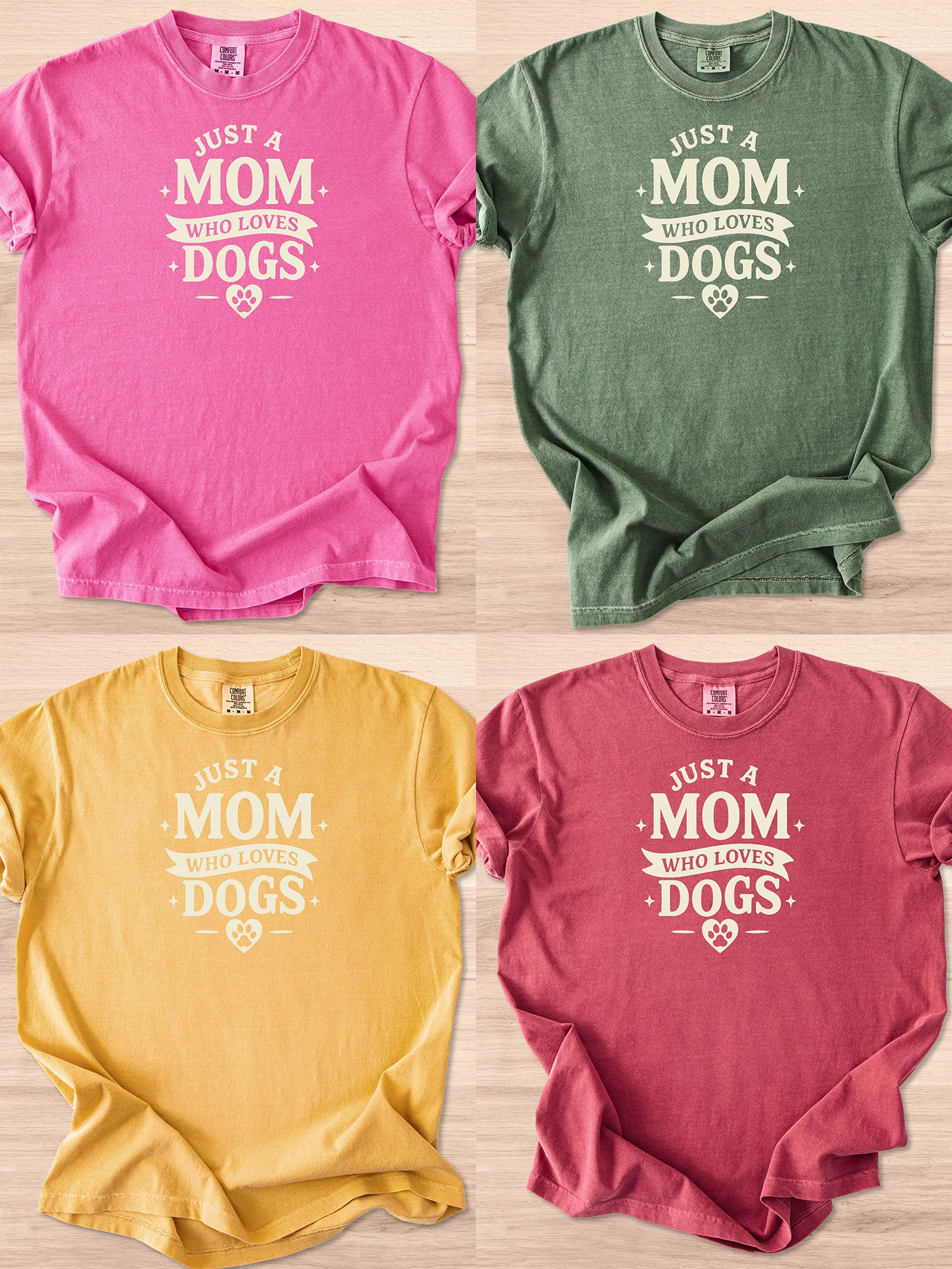 Just A Mom Who Loves Dogs Tee product image (4)