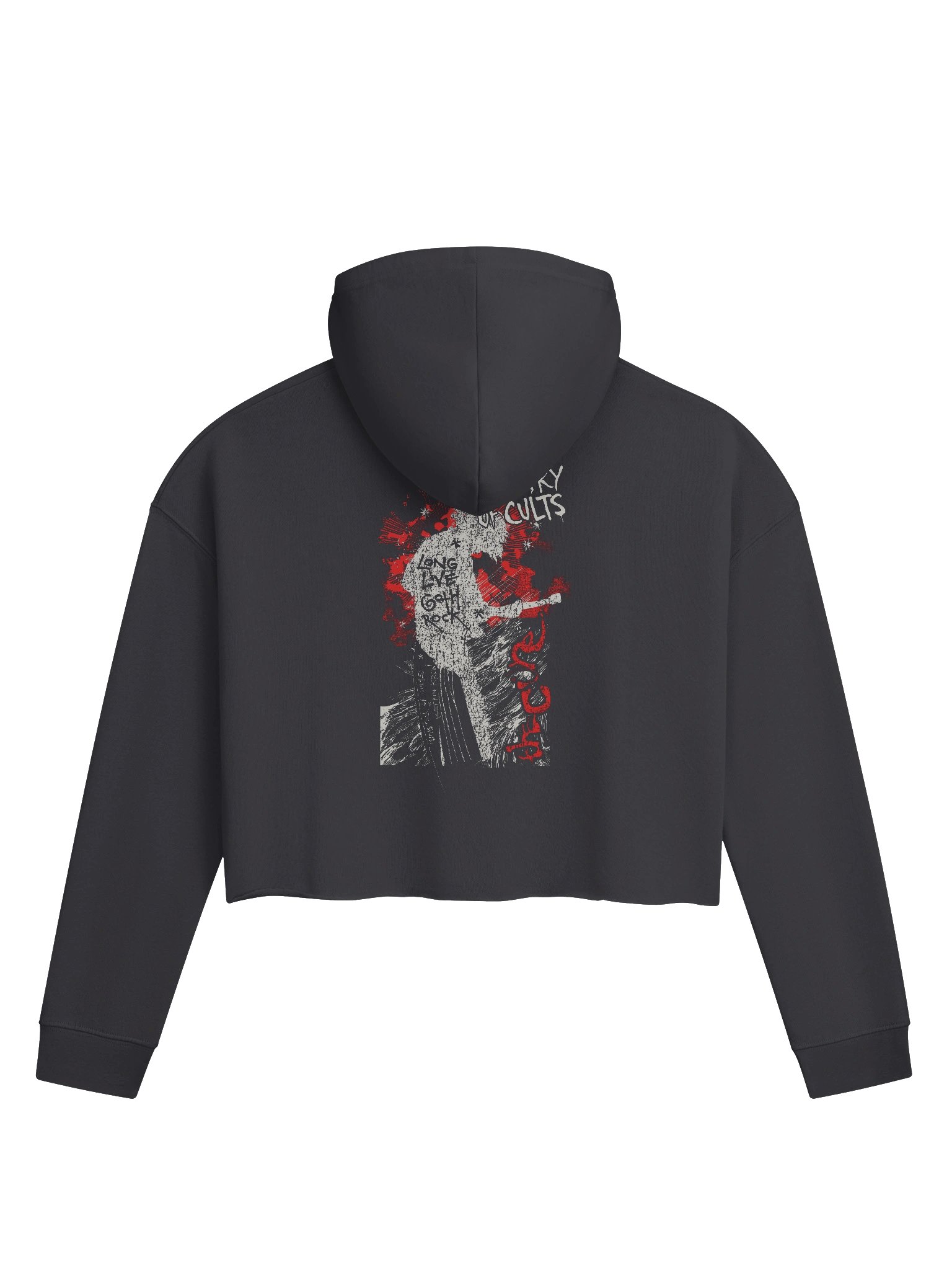 The Cure Retro Womens Cropped Hoodie product image (2)