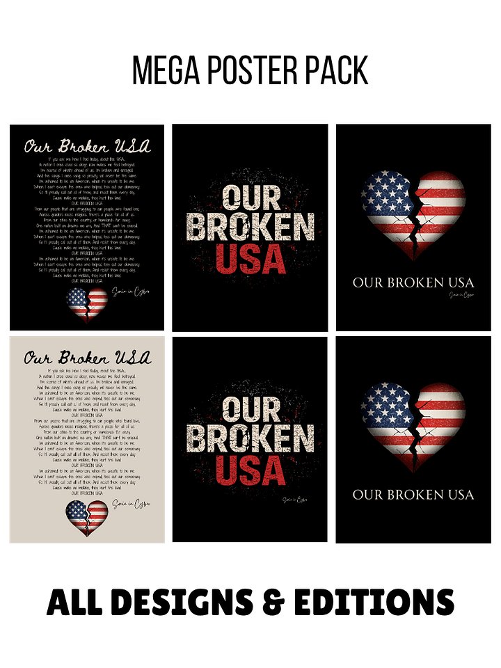 Our Broken USA Mega Poster Pack – All Designs & Editions (Digital Download) product image (1)
