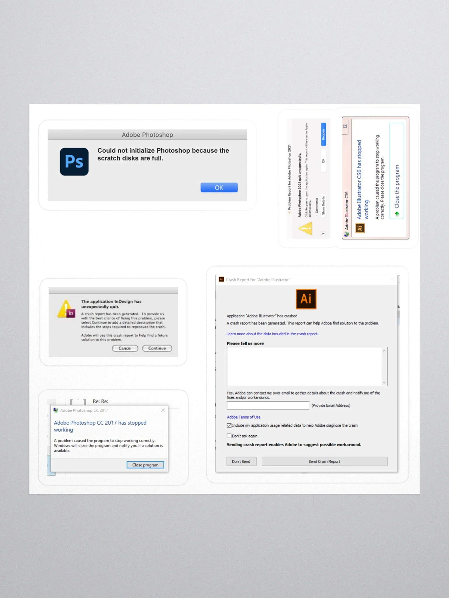 Adobe Crashed Stickers product image (1)