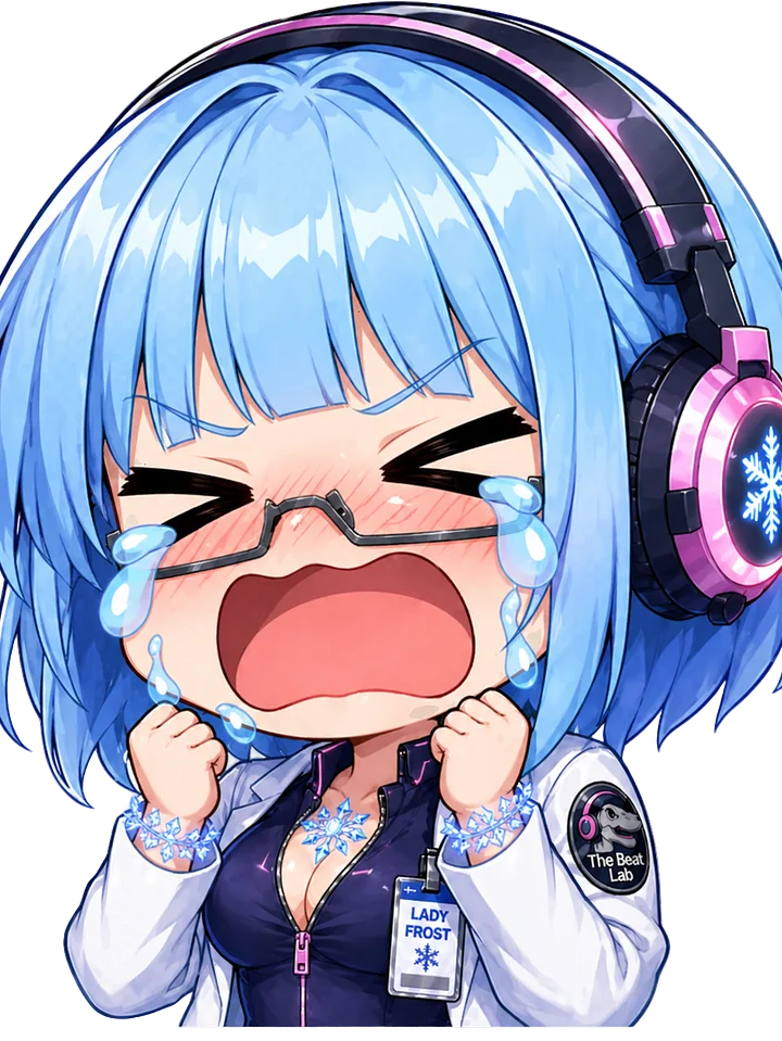 Lady Frost Crying Emote - Die Cut Sticker product image (1)