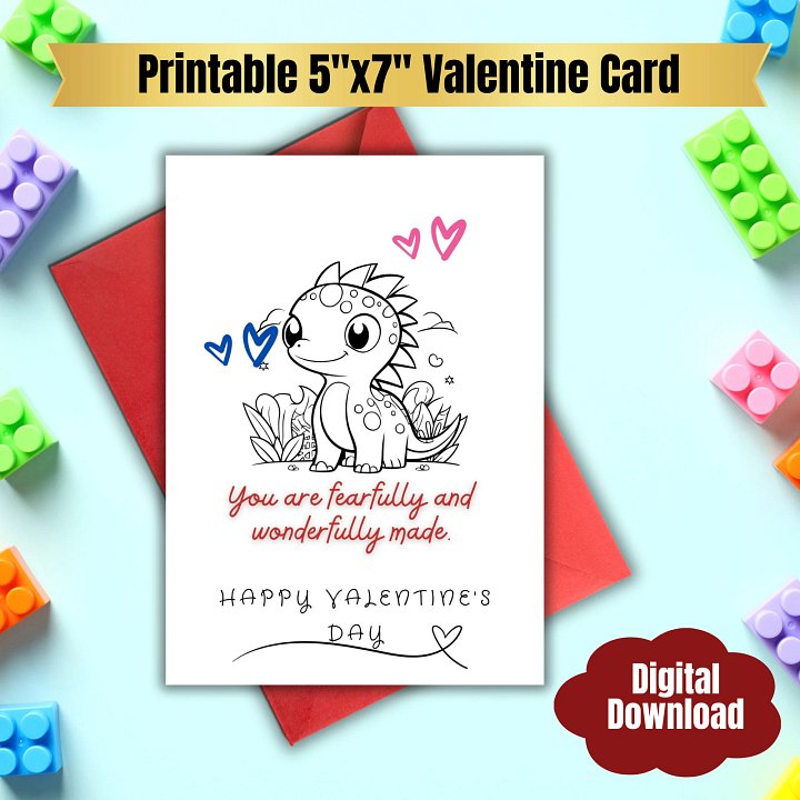 Printable classroom valentine | Christian valentine, Valentine card for kids bundle with bible word search game to download and print now product image (2)