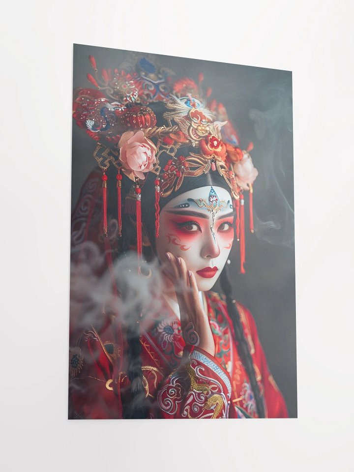 Woman in red traditional costume with elaborate headpiece product image (2)