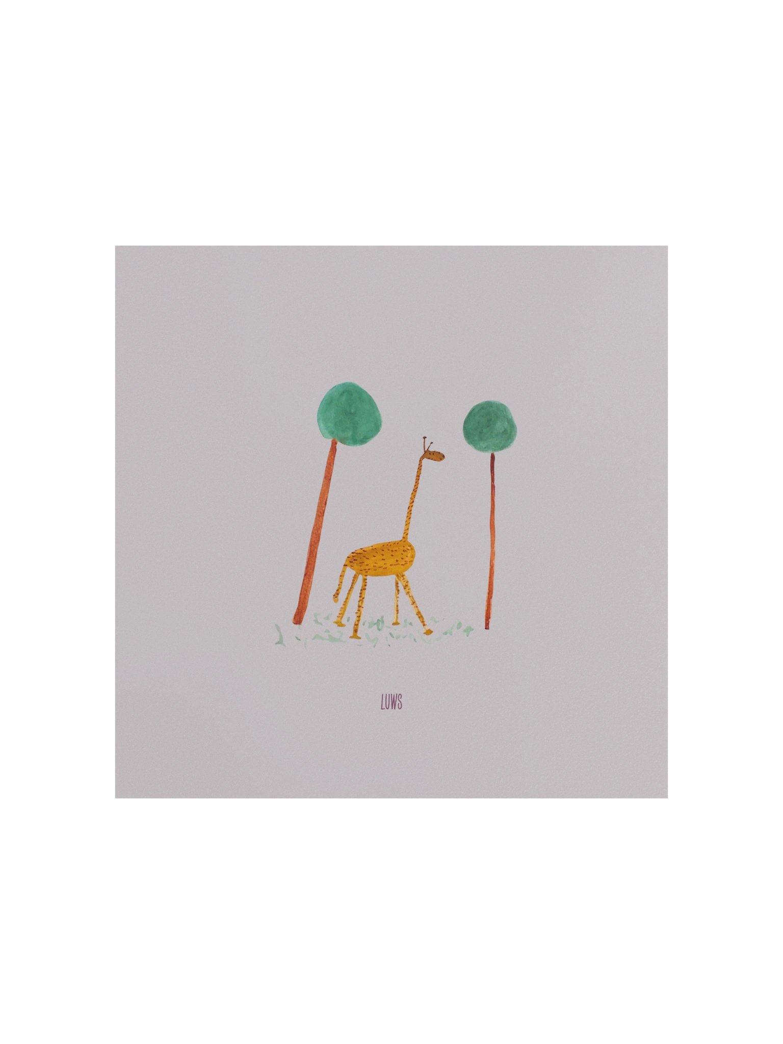 Liam, the giraffe | Giraffe Watercolor Poster (Unframed) product image (1)