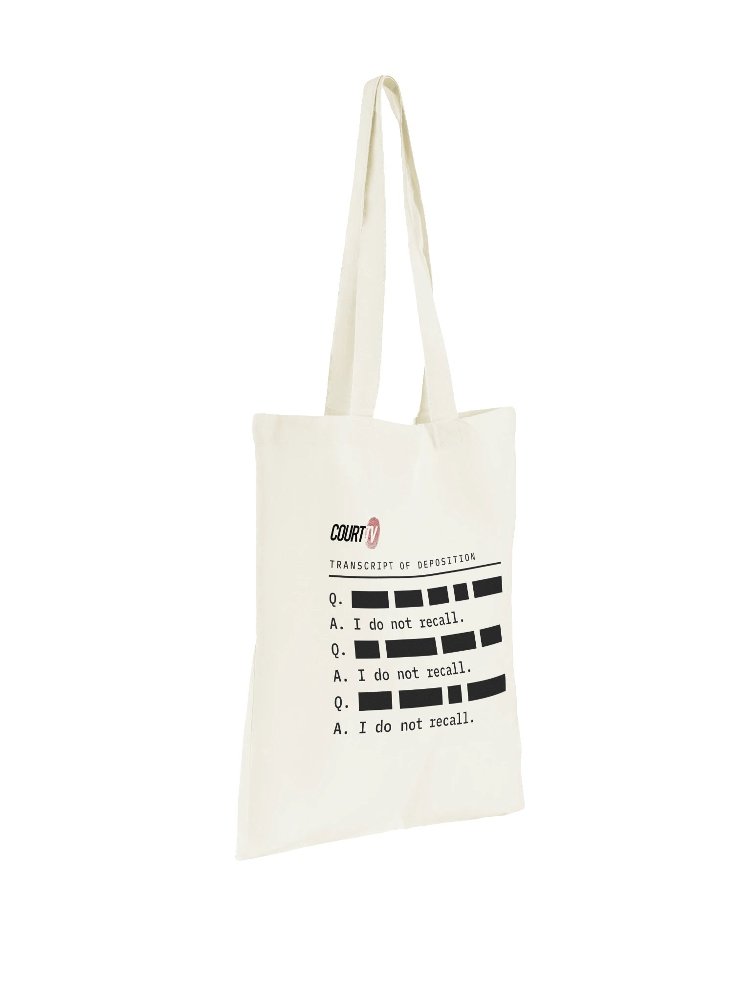 Transcript of Deposition Tote Bag product image (3)