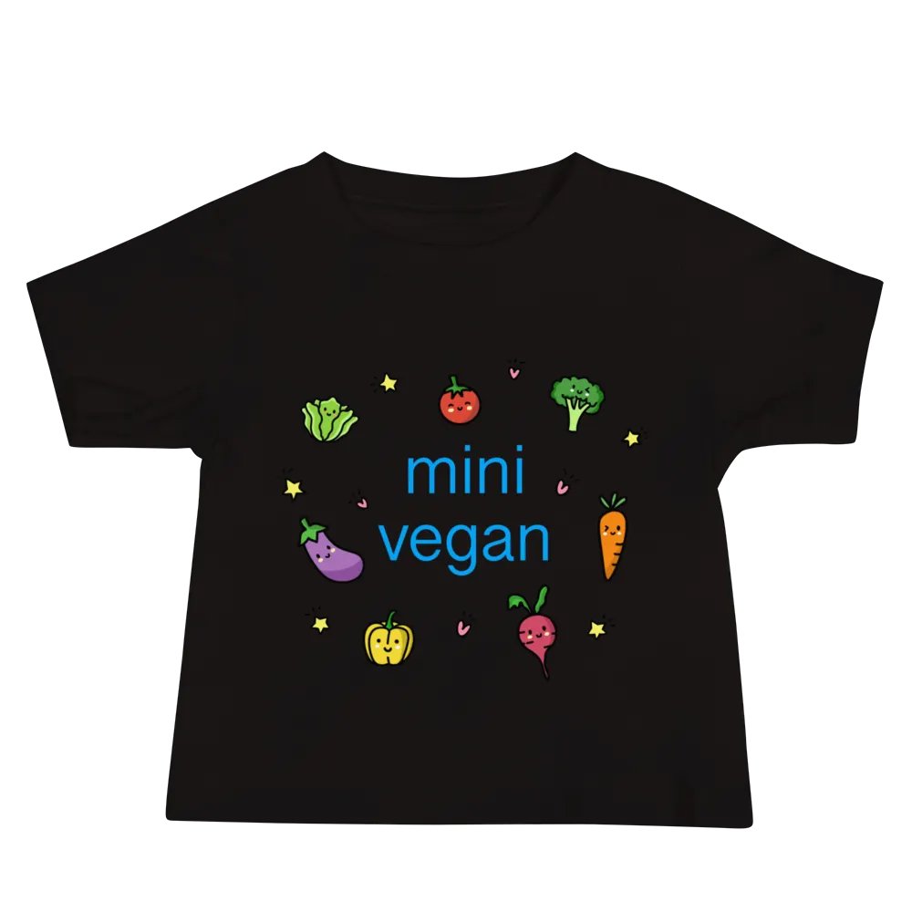 “Mini Vegan” Black T-Shirt for Kids product image (2)