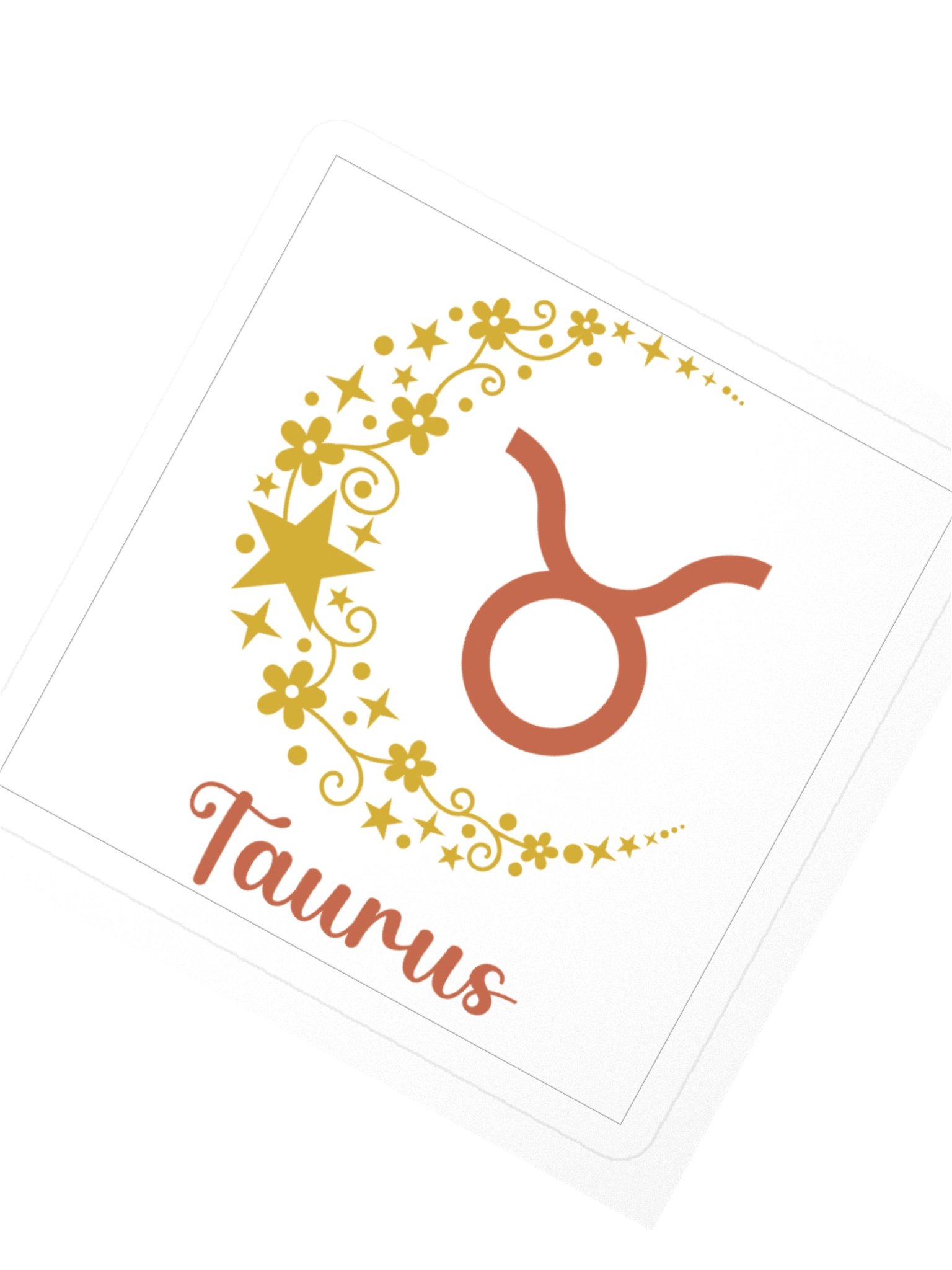 Taurus Zodiac Sticker — Whimsical Star & Bloom Bull Design product image (2)