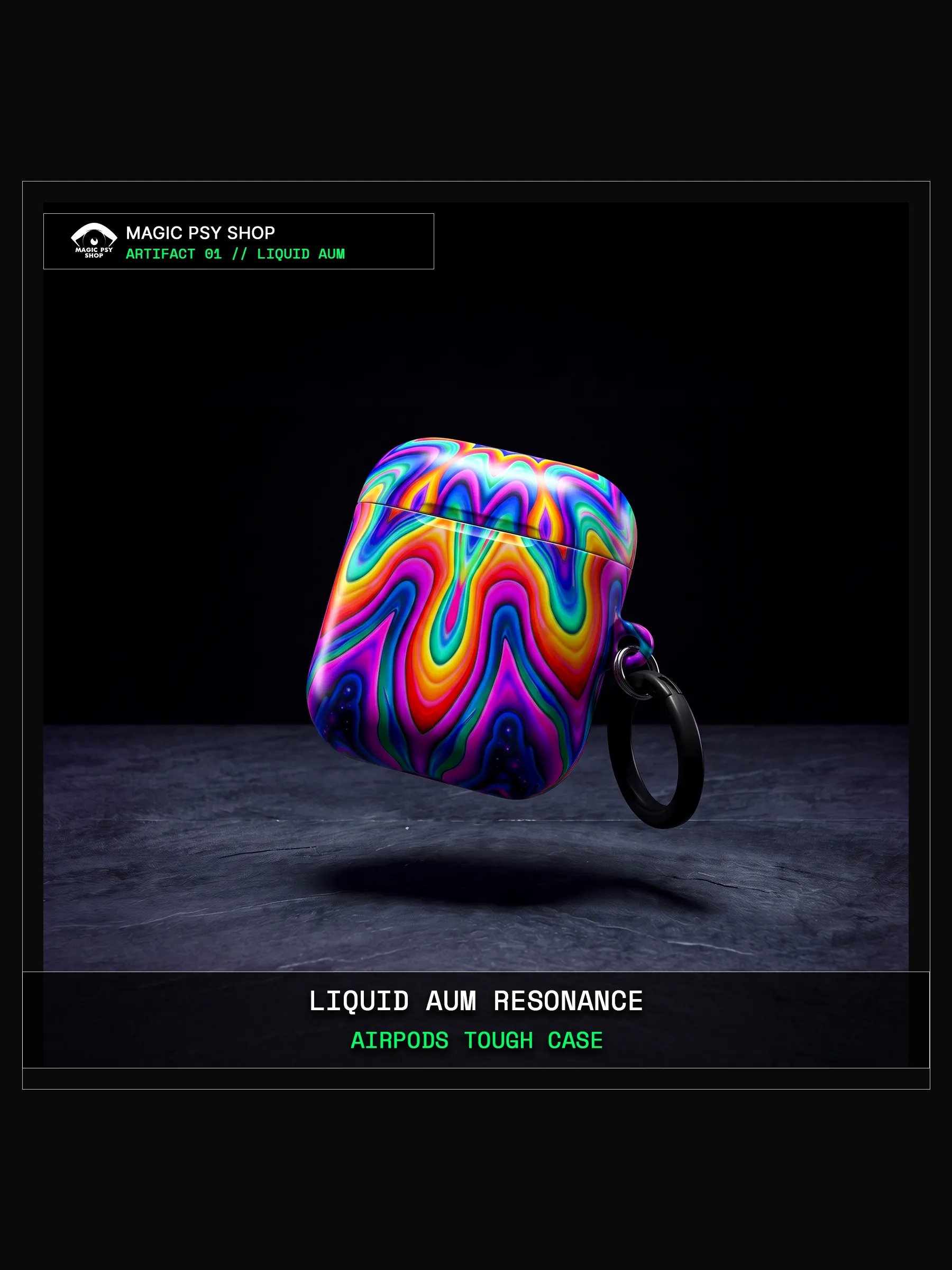 Artifact 01: Liquid Aum Resonance - Shockproof AirPods & Earbuds Tough Case product image (1)