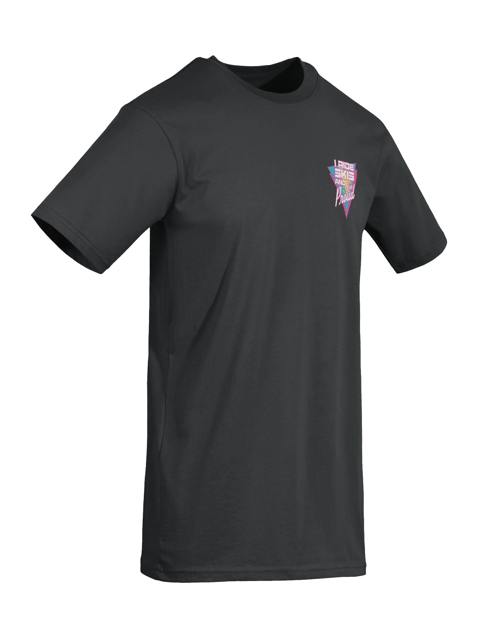 "I Ride Skis and I'm Proud" Black Tee product image (8)