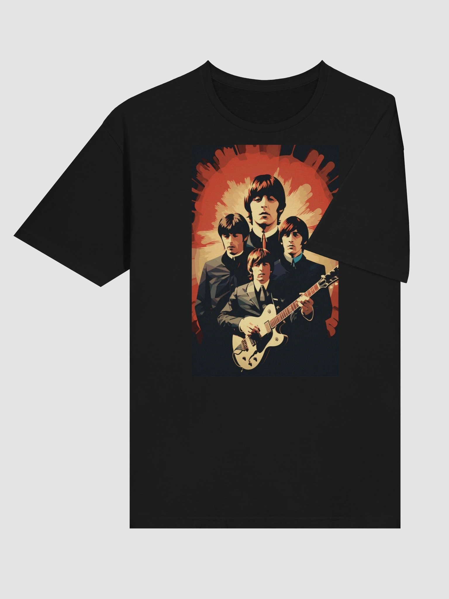 The Beatles Psychedelic T-Shirt | Vintage Illustrated Rock Band Graphic Tee | Classic Music Art Shirt product image (4)