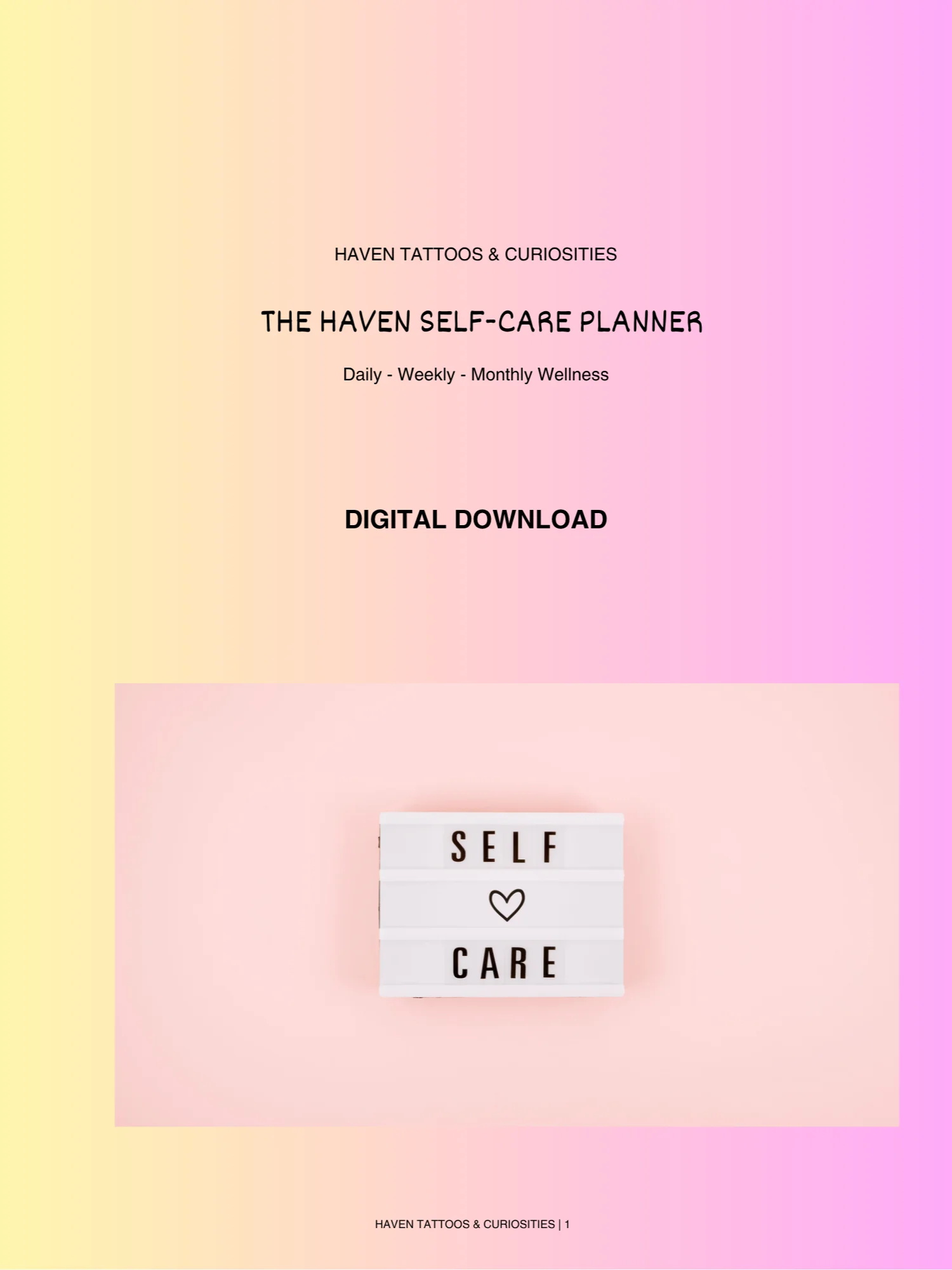 Haven Self-Care Planner | Guided Wellness, Reflection & Daily Reset Journal product image (1)