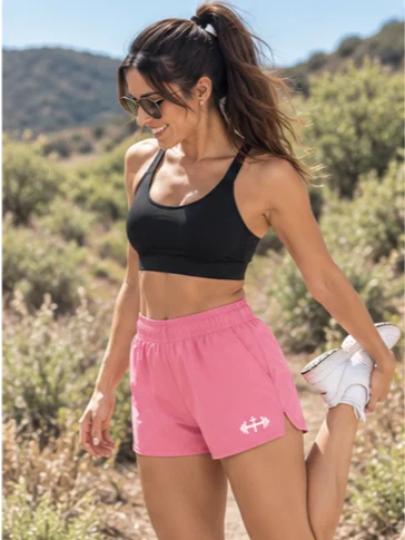 His House Womens Performance Shorts - Pink by His House