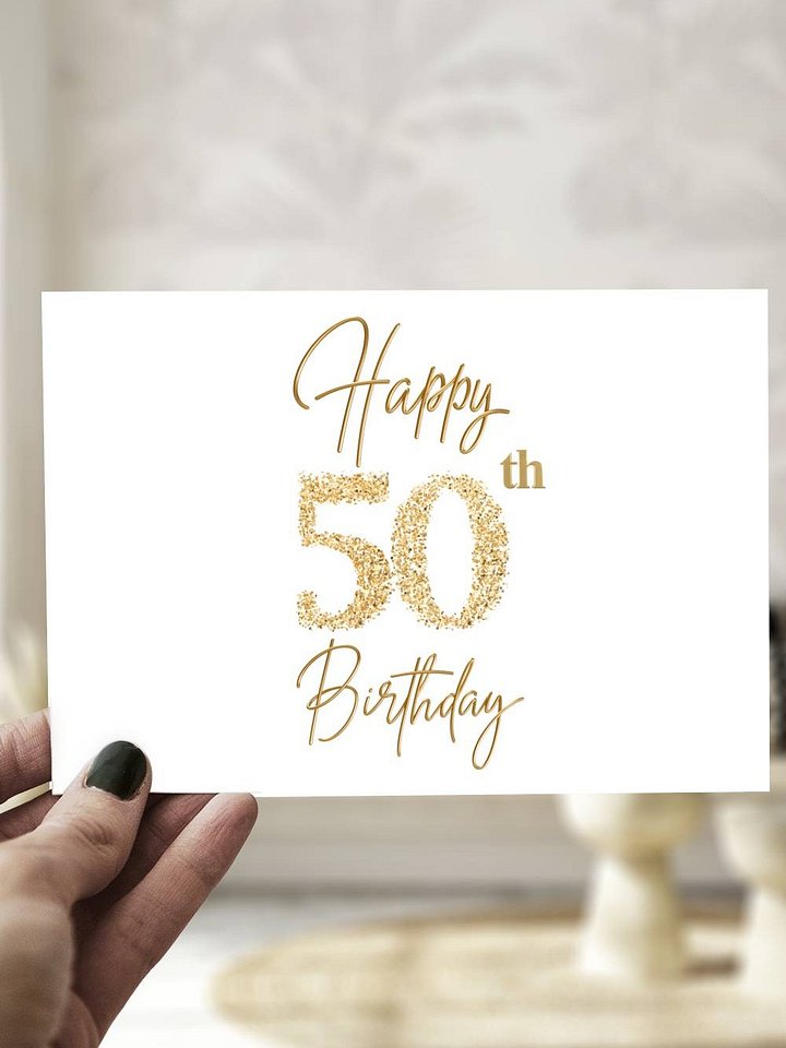 Gold Glitter Happy 50th Birthday product image (1)