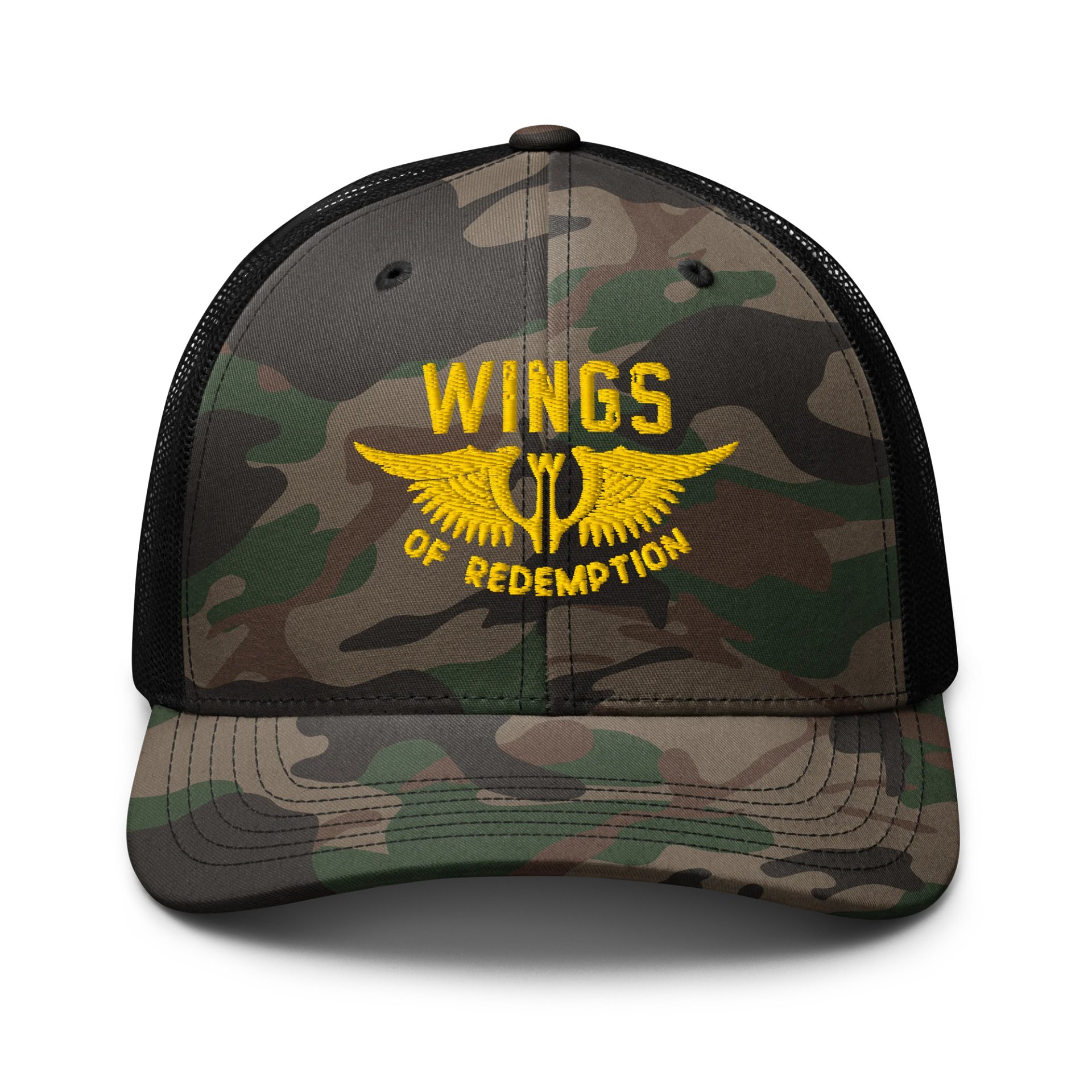 [WOR Shop] WOR Logo [gold] - Camo Trucker Hat product image (1)