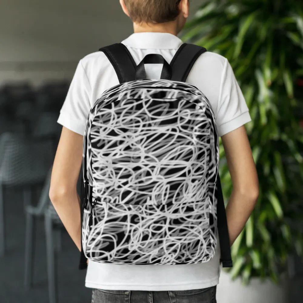 Squiggled zebra backpack product image (5)