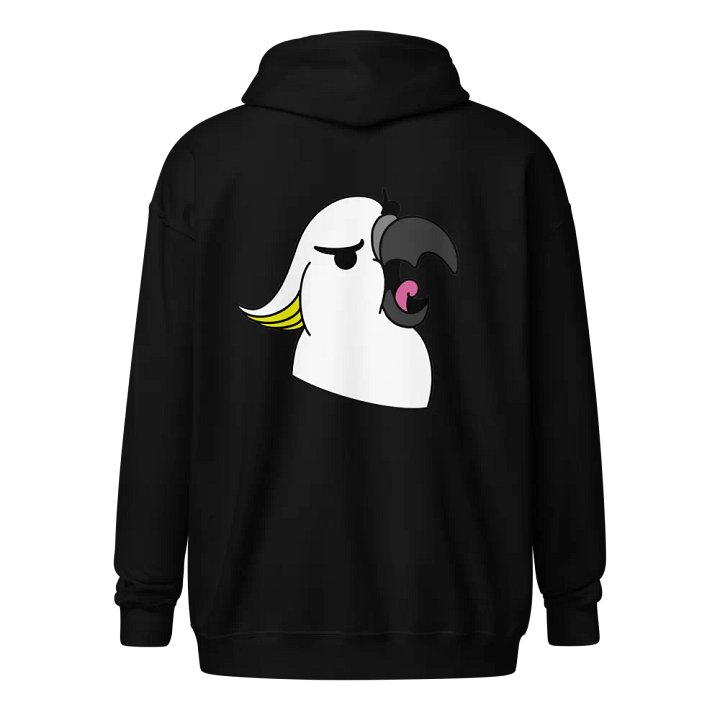 Screaming Cockatoo With Text on the Front Classic Zip Hoodie Multicolor product image (2)