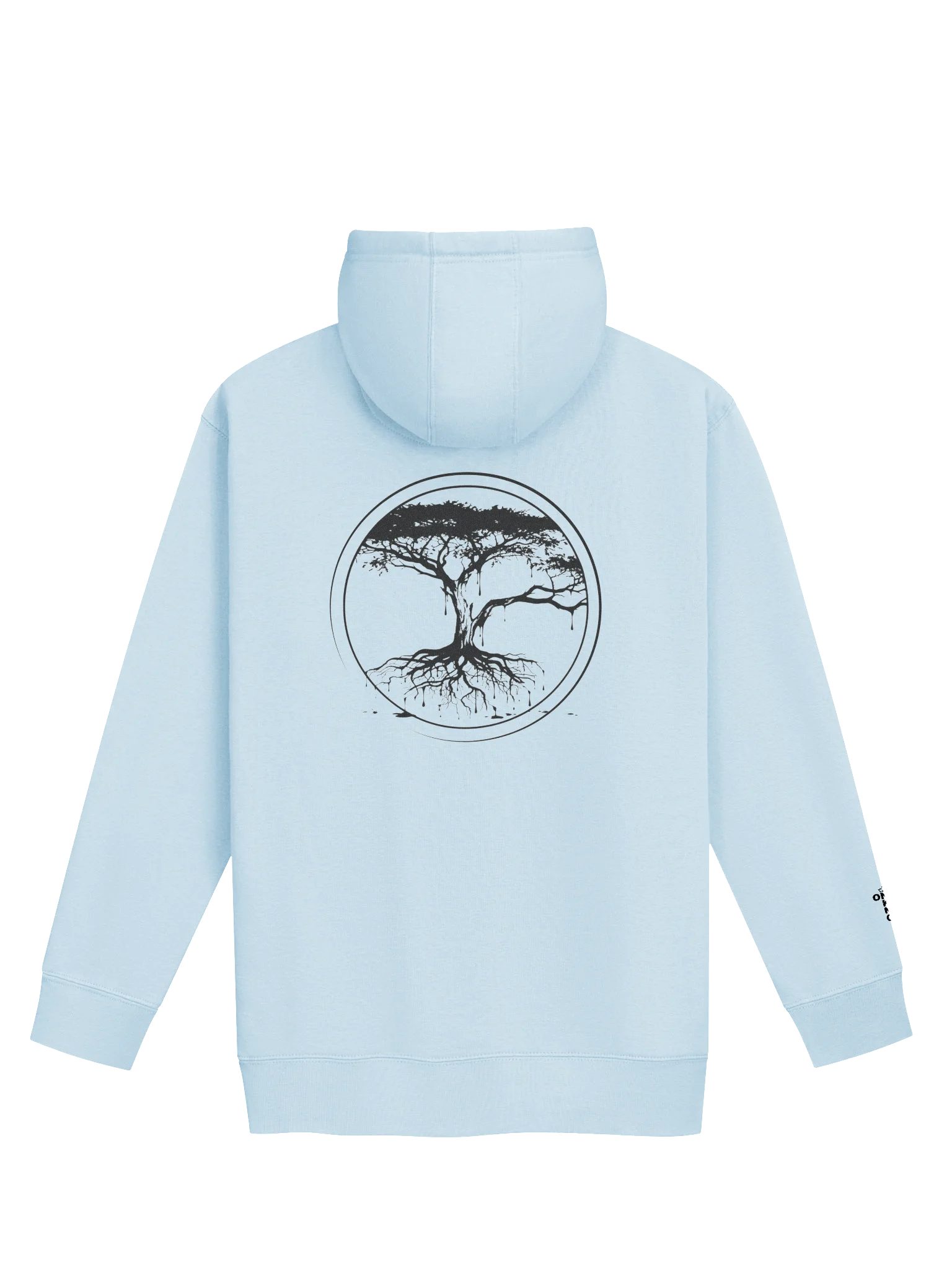 ONE KING Rooted II Premium Soft Blend Hoodie with embroidered sleeve logo black print product image (1)