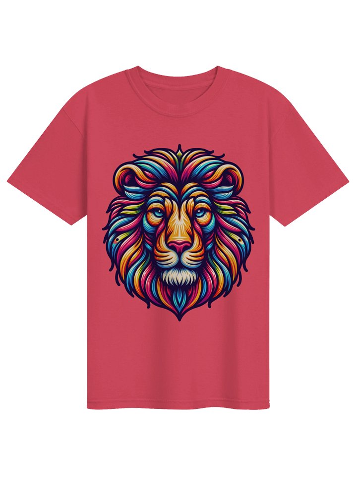 Lion T-Shirt | Bold Colorful Lion Head Graphic T-Shirt for Men & Women product image (4)