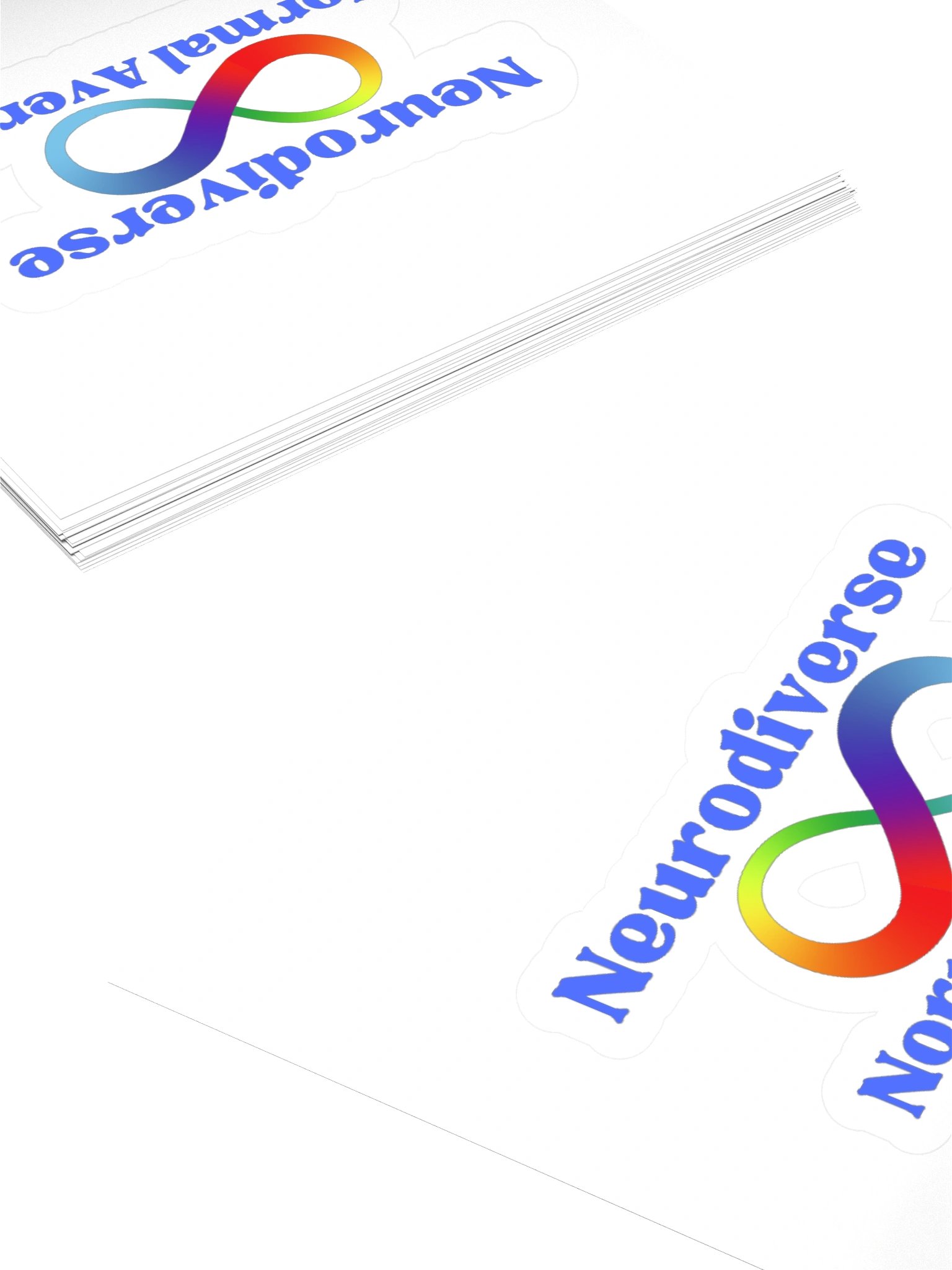 Neurodiverse, Normal Adverse Version 2 Kisscut Sticker product image (4)