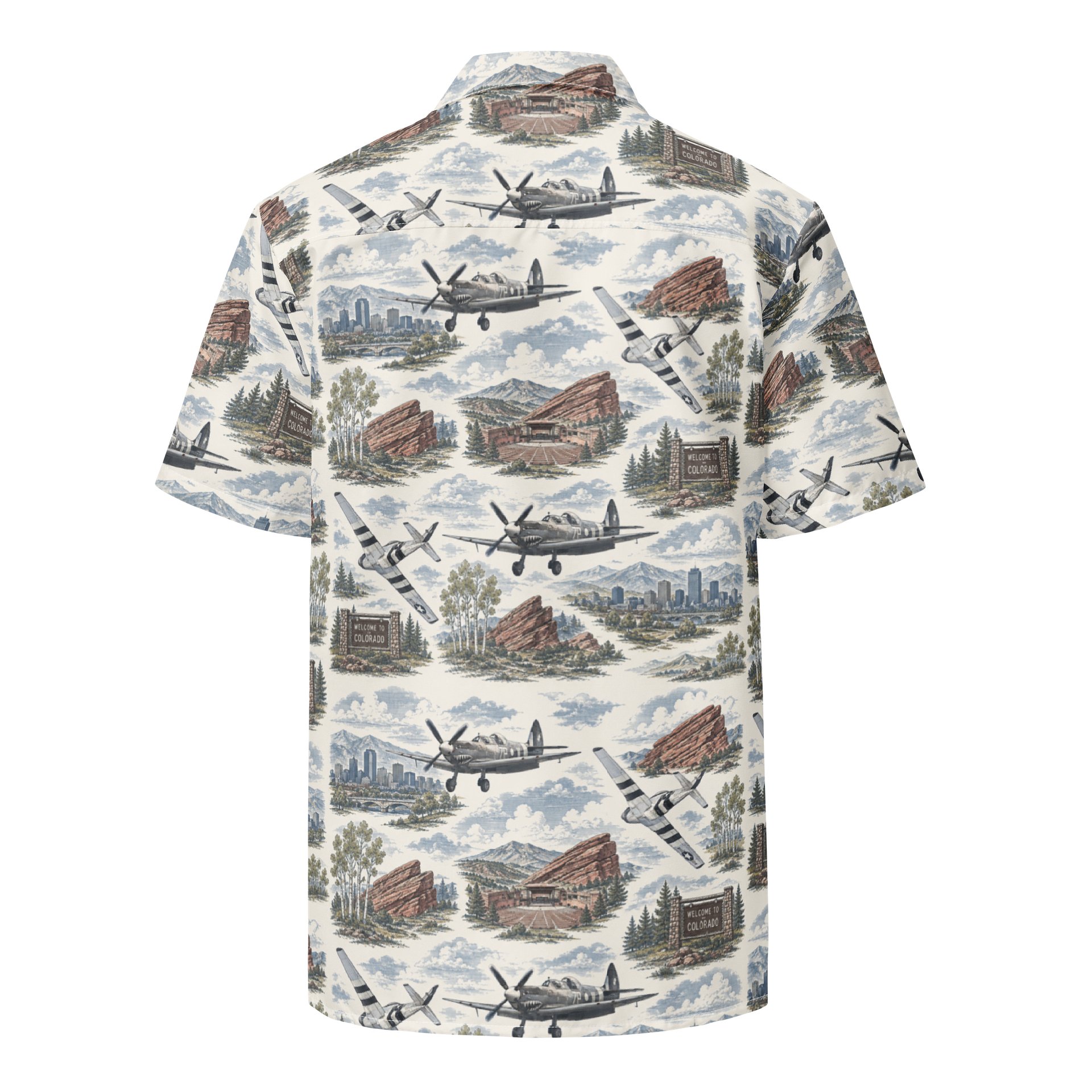 P51 Mustang Colorado — 1940's Retro Hawaiian Shirt product image (2)